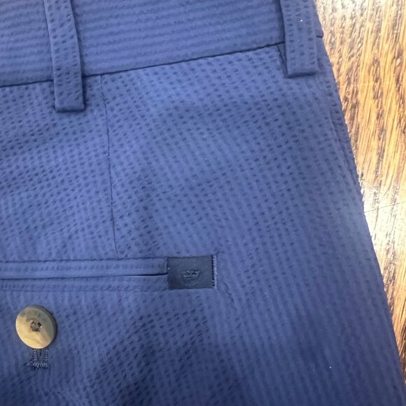 Peter Millar Crown Crafted Seersucker Performance Lightweight Shorts Sz 33 - Picture 2 of 8